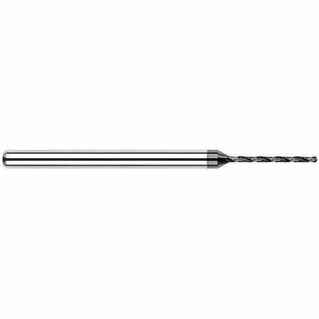 HARVEY TOOL 0.0320 in. Drill dia x 0.3950 in. Flute Length Carbide Drill, 2 Flutes, Amorphous diamond Coated 20255-C4